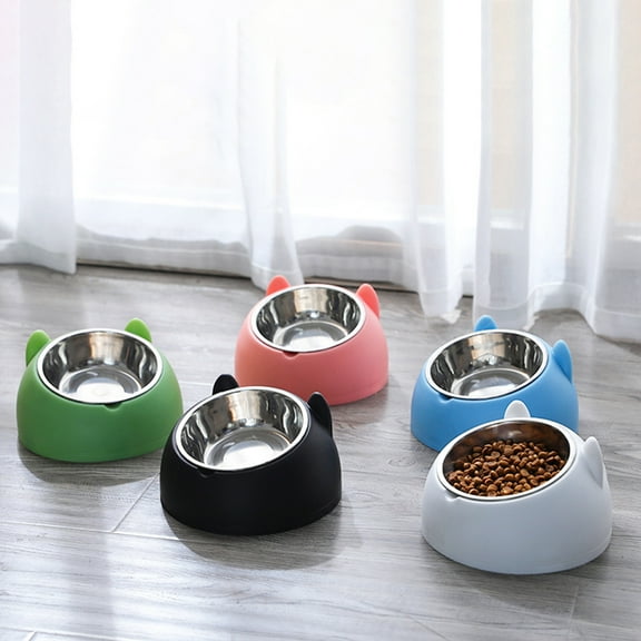 Visland Cat Dish Whisker Fatigue Free Cat Food and Water Bowl, Wide and Shallow Pet Dishes for Cat, Kitten, Puppy for using in the living room, balcony, garden