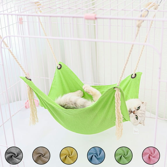 Visland Cat Hammock, Breathable Strong Load-bearing Tassel Sleeping Hammock for Small Pet 1PC