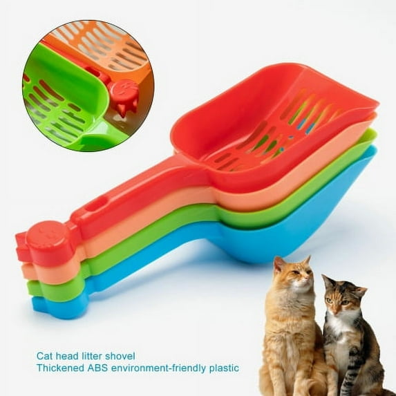 Visland Cat Litter Scoop, ABS Plastic Solid Color Durable Non-slip Kitty Kitten Litter Shovel Pet Poop Scoop Cleaning Tools for Cleaning or Feeding
