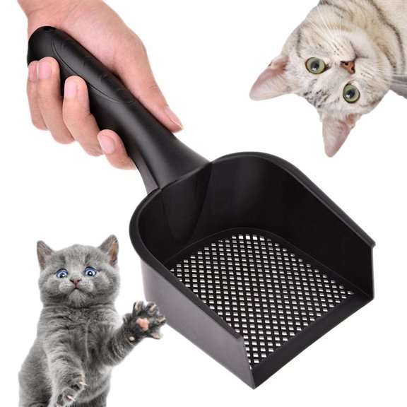Visland Cat Litter Scooper with Deep Shovel - Durable Non Stick Plated Scoop for Cats Owners - Fast Sifting
