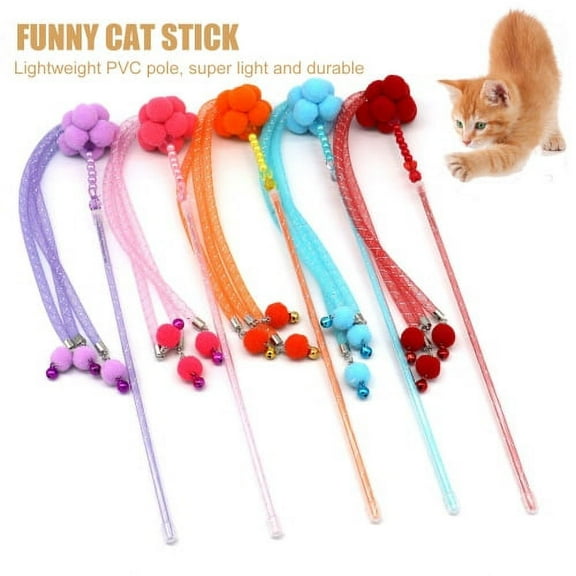 Visland Cat Wand, Cat Wand Toy, Cat Teaser Charmer, Interactive Cat Toys Wand Fun Cat Kitten Kitty Playing Toy