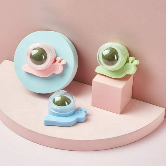 Visland Catnip Balls, Edible Kitty Toys for Cats Lick, Teeth Cleaning Kitten Chew Toys , Cat Toy , Cat Wall Treats