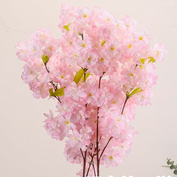 Visland Cherry Blossom Flowers Artificial Silk Cherry Blossom Branches for Home Garden Wedding Party Event Spring Decor