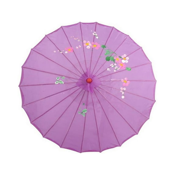 Visland Chinese Vintage Silk Umbrella Wedding Decor Photo Shoots Parasol Dance Props Decorative Umbrella,Purple