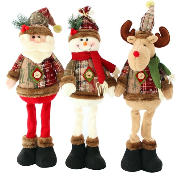 Visland Christmas Decoration Standing Plush Dolls, Height 48 cm