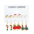 thumbnail image 1 of Visland Christmas Earrings, Alloy, 8cm x 6cm x 1.5cm, 6, 1 of 2