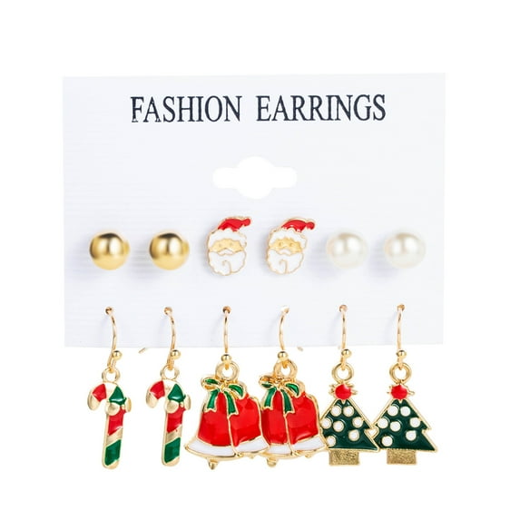 Visland Christmas Earrings, Alloy, 8cm x 6cm x 1.5cm, 6