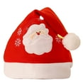 thumbnail image 1 of Visland Christmas Hat Cute Cartoon Stretchy Plush Ball Snowman ElK Santa Claus Hat Party Supplies for Adults Kids, 1 of 4