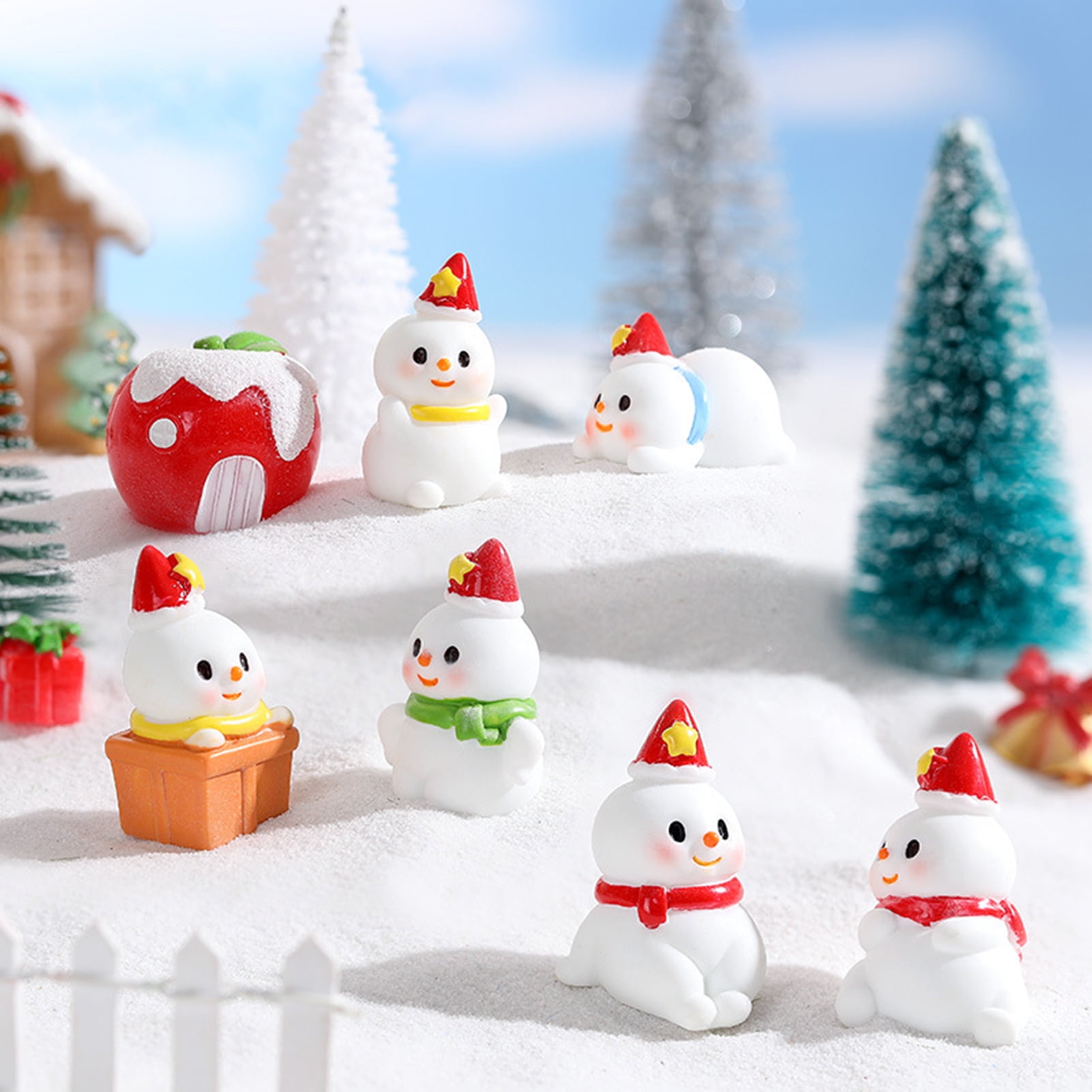 Visland Christmas Miniature Ornaments, Christmas Fairy Garden