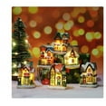 thumbnail image 1 of Visland Christmas Winter Village Houses, with LED Light Up, Mini Christmas Figurines Accessories for Villages Landscape Accessory Set, 1 of 8