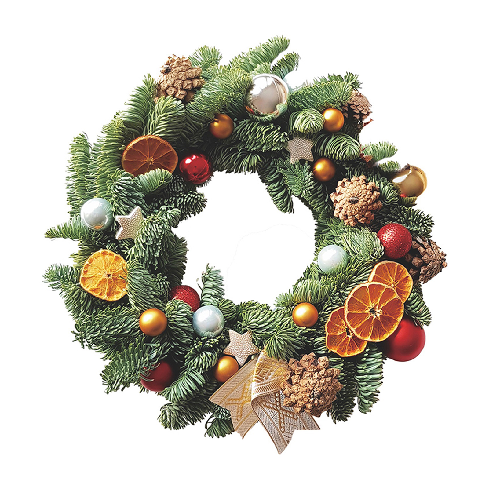 Visland Christmas Wreath Window Clings, Wreath Window Stickers, Snowflake Printed Window Decals Christmas Holiday Decor