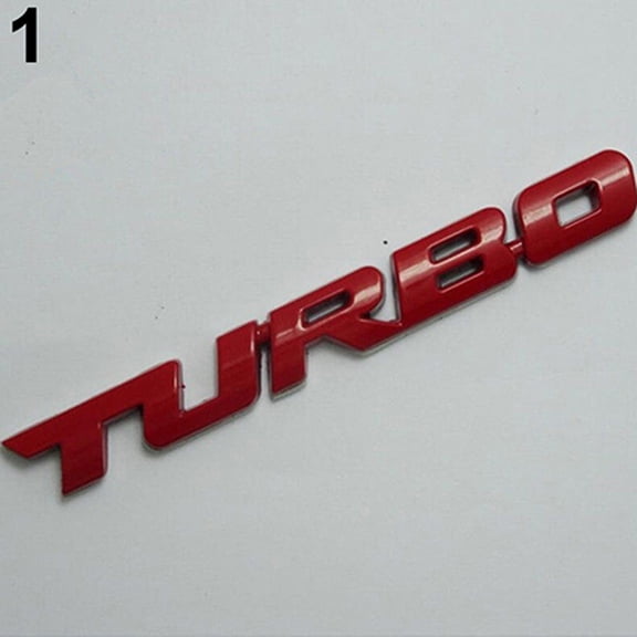 Visland Cool 3D Alloy Metal Letter Turbo Car Motorcycle Emblem Badge Sticker Decal Decor