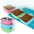 thumbnail image 1 of Visland Crate Dog Bowl, Removable – Stainless Steel Hanging Pet Holder Cat Cage Food Bowl & Kennel Water Feeder with Food Spoon for Puppy Bird Ferret Guinea Pig Rat, 1 of 7