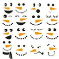 thumbnail image 1 of Visland Creative Snowman Decals Christmas Wall Decals Snowman Faces Decals Christmas Pantry Decals Snowman Refrigerator Decals Winter Decor Christmas Decor, 1 of 7
