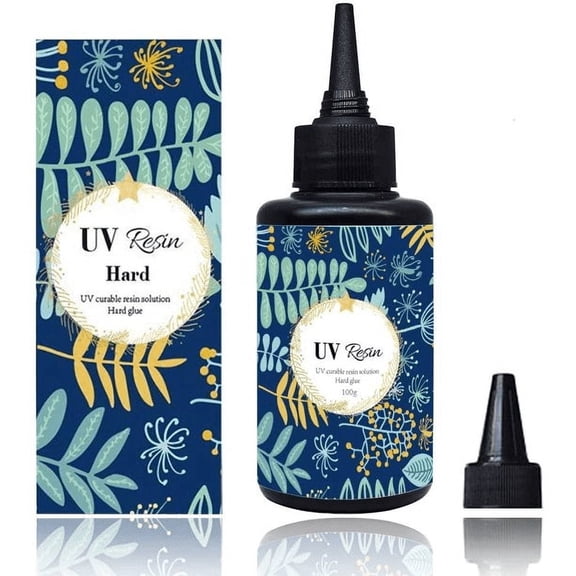 Visland Crystal Clear Ultraviolet UV Curing Resin, Hard Transparent Solar Cure Sunlight Activated Epoxy UV Resin for Resin Casting and Coating, DIY Making