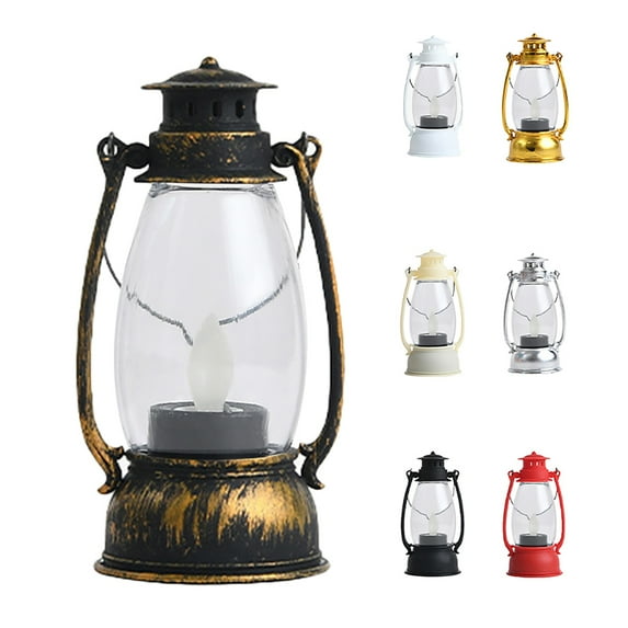 Visland Decorative Candle Lantern LED Flameless Light, Plastic LED Candle, Indoor %26 Outdoor Hanging Vintage Lights, Halloween Christmas Day Decoration