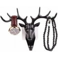 thumbnail image 1 of Visland Deer Head Wall Hook Antler Hanger Key Coat Hat Hooks Plastic Home Decor for Living Room Bedroom Bathroom, 1 of 8