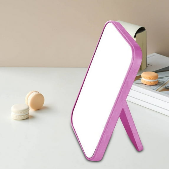 Visland Desktop Makeup Foldable Smooth Anti Fog Portable Rectangle Make up for Women Table Desk Bathroom Use - Colored Makeup Mirror Purple, Make up Mirror, Back to School, Wedding, Christmas,Seaso