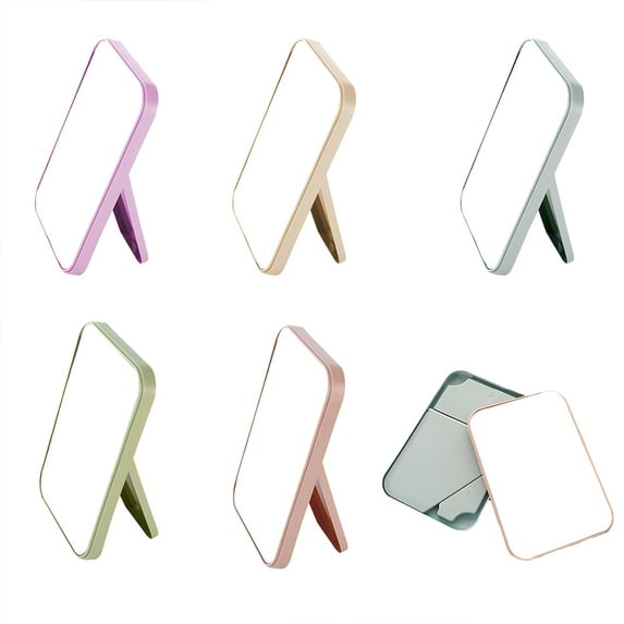 Visland Desktop Makeup Mirror, Foldable Smooth Anti-fog Durable Portable Rectangle Make Up Mirror for Women Table Desk Bathroom Use