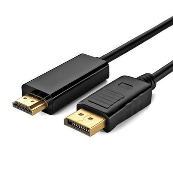 Visland DisplayPort to Gold Plated Cable Display Port to Adapter Male to Male Black