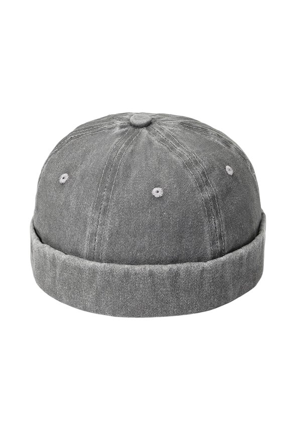 Docker Hat Solid Color Adjustable Breathable Brimless Lightweight Decorative Retro Four Seasons Sailor Hat Daily Hat