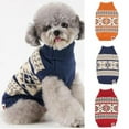 thumbnail image 1 of Visland Dog Cat Sweater, Fashion Retro Christmas Pattern Sleeveless Soft Cozy Knitted Autumn Winter Warm Pet Clothes Costume for Puppy Kitten Small and Medium Dog Xmas New Year Daily Wear, 1 of 8