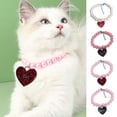 thumbnail image 1 of Visland Dog Pearl Necklace Collar with Bling Identification plate Cute Wedding Collar Girl Costume Outfits Accessories for Small Dogs Puppy Cat, 1 of 6