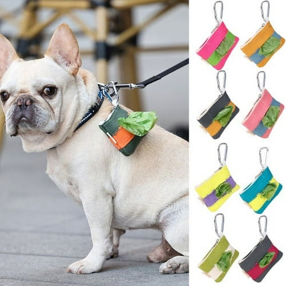 Visland Dog Poop Waste Bag Holder, Portable Stable Lightweight Puppy Cat Pick Up Poop Waste Bag for Outdoor