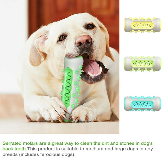 Visland Dog Toothbrush Chew Toys -Bone Dog Toothbrushes Stick Bone Toy For Small Medium Large Breed Pet Dogs Puppy For Dental Oral Care Teeth Cleaner Self-brushing Self-cleaning With Toothpaste