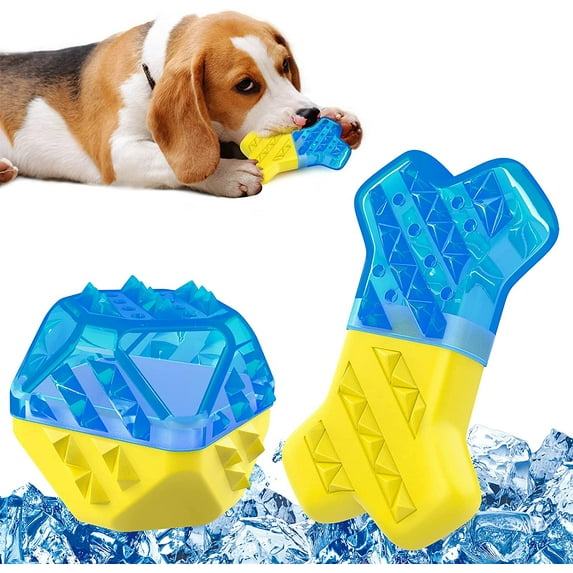 Visland Dogs Teether Cooling Chew Toys, Freezable Pet Teething Toys, Summer Dogs Ice Chewing Toys, Aquatic Fetch Dogs Treats Toys