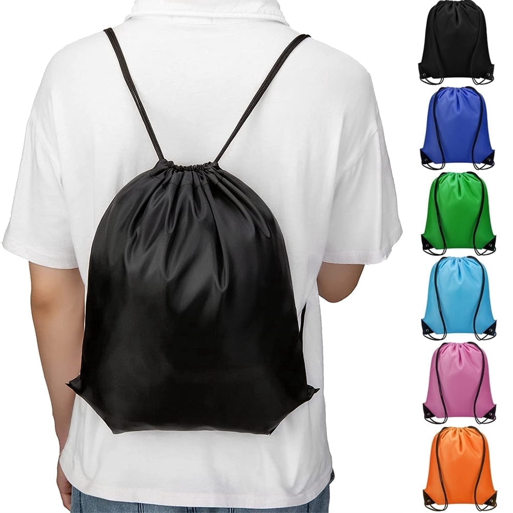 Visland Drawstring Backpack, Water Resistant String Bag, Sports Sackpack Gym Sack for Men Women Travel Storage Use