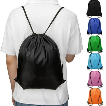 Visland Drawstring Backpack, Water Resistant String Bag, Sports Sackpack Gym Sack for Men Women Travel Storage Use