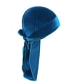 thumbnail image 1 of Visland Durag Cap Solid Color Ultra Soft Keep Warm Velvet Men Women Head Wrap with Long Tail for Winter, 1 of 1