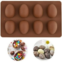 Visland Easter Egg Silicon mold for Chocolate Bombs, Easter Egg Shapes Baking Mold Tray for Happy Easter Day Handmade Cocoa Bomb, Chocolate, Candy, Cookie, Breakable Egg