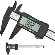 Visland Electronic Digital Caliper, Plastic Vernier Caliper, Caliper Measuring Tool with Inch/Millimeter Conversion, Extra Large LCD Screen, 0-6 Inch/0-150 mm, Auto Off Featured Micrometer Ruler