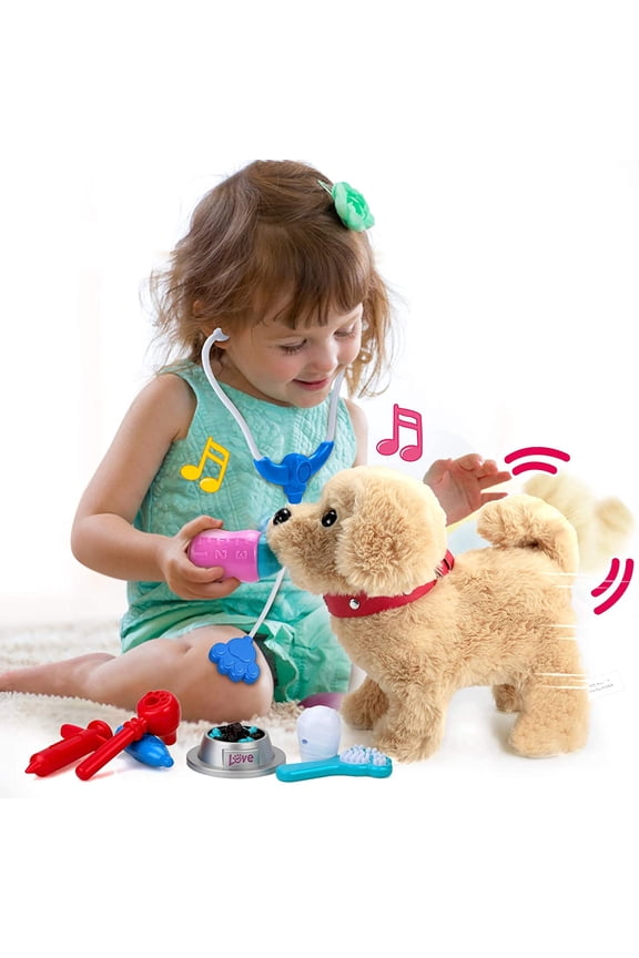 Electronic Interactive 7" Dog Stuffed Animal