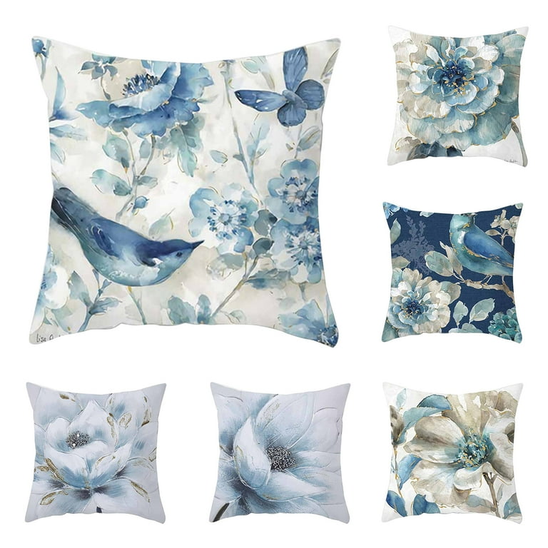 Decorative Throw Pillows, Butterfly Cotton and linen Pillow Cover