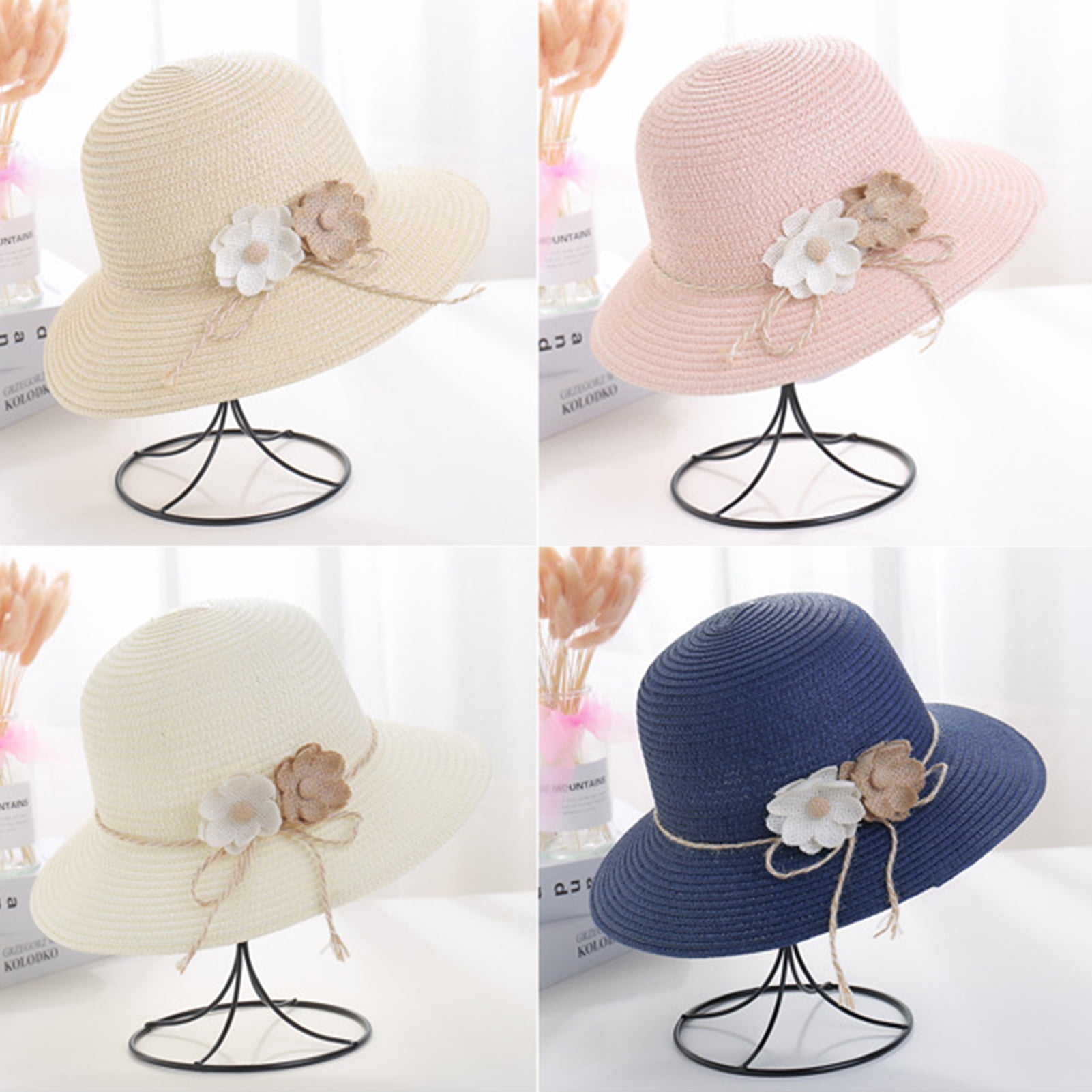 Fashion Summer Beach Sun Hats For Women Fashion Conciseness Wide Eaves  Collapsible Rollable Drafting Hat Sun Hat Beach Hat 2021 New