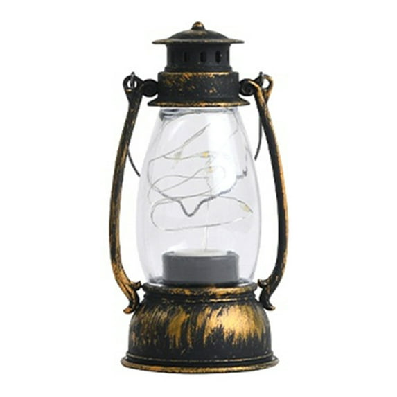 Visland Flameless Led Vintage Lantern, Outdoor Hanging Plastic Lantern, Halloween Decorative Lanterns Battery Powered for Garden Patio Deck Yard Path