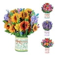 thumbnail image 1 of Visland Flower Bouquet Popup Card - 3D Flower Card, Mother's Day Greeting Card, Happy Mother's Day, Birthday, Valentine's Day, Anniversary Card for Wife Girlfriend, Lover, 1 of 6