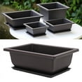 thumbnail image 1 of Visland Flower Pots Corrosion Resistant Breathable Square And Rectangular Plastic Flower Bonsai Plant, 1 of 8