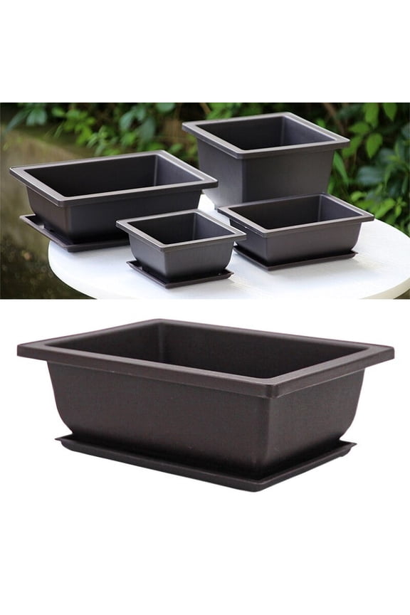 Flower Pots Corrosion Resistant Breathable Square And Rectangular Plastic Flower Bonsai Plant