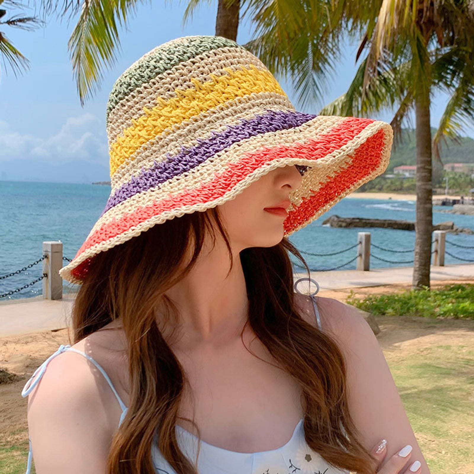 sol Hand-knitted Border Hat Multi 新品 Hand-knitted Border Hat | SOL (soonerorlater)