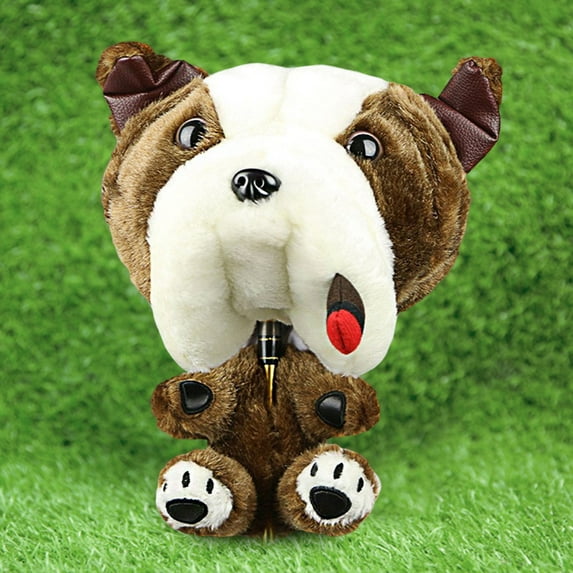 Visland Golf Club Cover Non-slip Thick Plush Cute Animal Shape Cartoon Prevent Damage Washable Ox-head Animal Golf NO.1 Driver Headcover for Golf Course