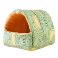 thumbnail image 1 of Visland Guinea Pig Bed Cave, Cute Cartoon Pattern Soft Skin-friendly Cozy Hamster House Hideout for Dwarf Rabbits Hedgehog Squirrel Winter Nest Hamster Rats Cage Accessories, 1 of 8