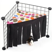 Visland Guinea Pigs Rats Corner Hideout Hidey Curtain Hideouts Cage Accessories Hidden Habitat Tent Toys for Ferrets Chinchillas Sugar Glider Bunny Pet Animals