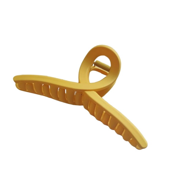 Visland Hair Claw Clip Retro Style Solid Color Styling Tool Non-slip Plastic Clamp Hair Accessories Elegant Shark Clip Women Half Bun Hairpin for Daily Use