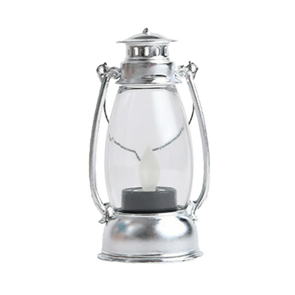 Visland Halloween Mini Lanterns, Small LED Indoor Lanterns Decorative Farmhouse Outdoor Decor Hanging Lantern Decorative Candle Lanterns for Halloween Christmas