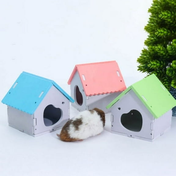 Visland Hamster House, PVC Hamster Hideout Accessories Toy,Funny Living Hut Nest for Small Animals Like Dwarf Hamster and Mouse