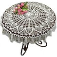 thumbnail image 1 of Visland Handmade Crochet Cotton Tablecloth Round Crochet Tablecloths for Wedding Home Decor, 1 of 6